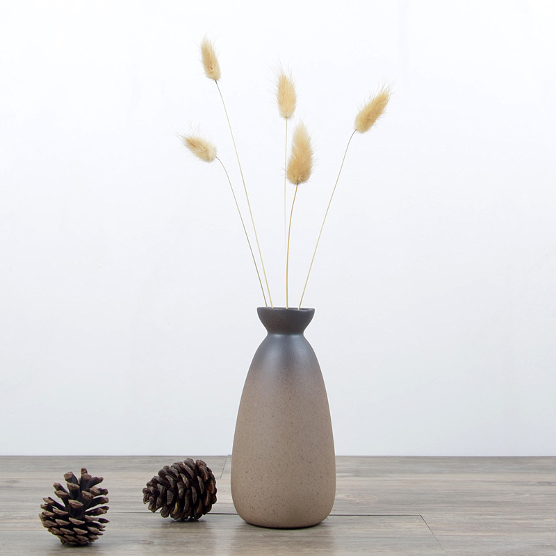 Modern minimalist ceramic flower vases, European-style creative living room white dried flower vases, Nordic home decorative items details Picture