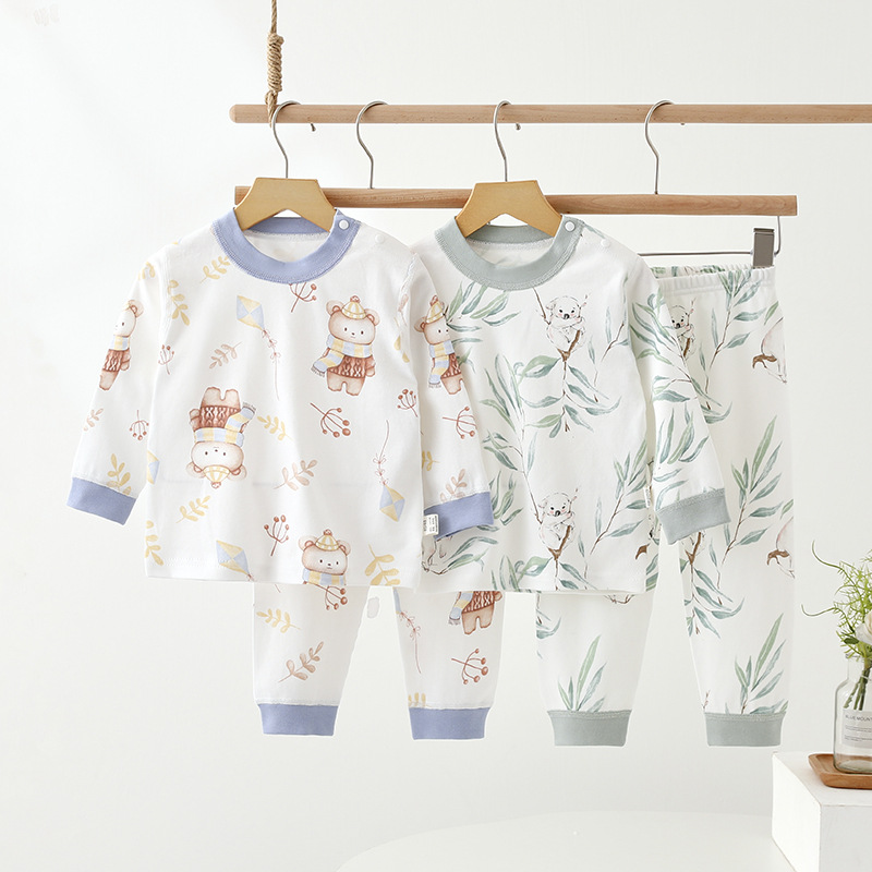 儿童睡衣内衣纯棉春秋居家服女童分体套装男宝秋衣秋裤打底衣服