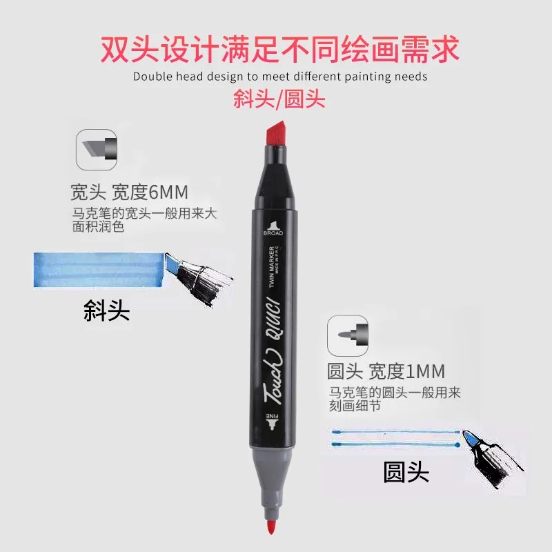 Touch Marker Pen 48 Color Double-headed alcohol oil-based art drawing pen Watercolor pen Color Pen Marker pen Application Scenario
