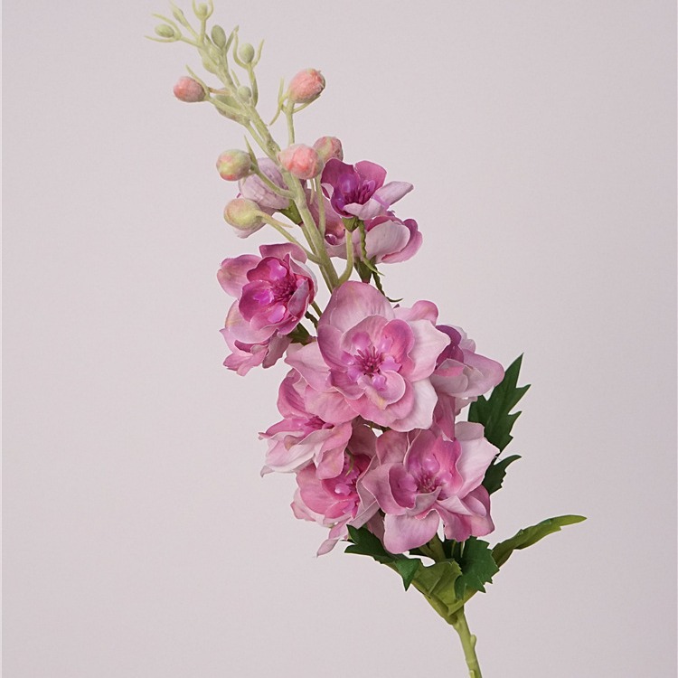 仿真花手感保湿飞燕草单枝家居花艺摆件婚庆假花摄影道具软装批发