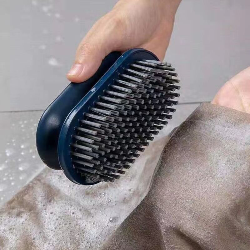 Deep blue shoe brush cleaning brush steel wool ball 20 cups cup brush creative crevice brush loofah Specification image