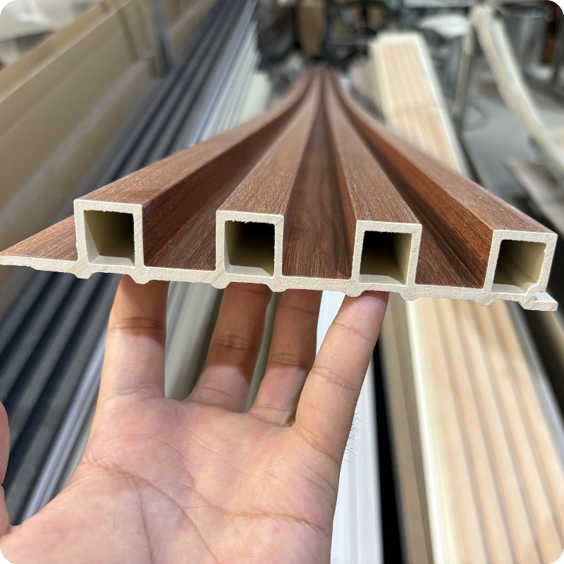 外贸定 制WPC格栅墙板 免漆护墙板电视背景墙批发装饰网红160格栅