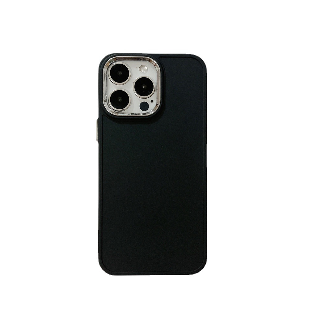 Suitable for iPhone16 electroplated lens phone case, simple solid color, Apple 15promax, high-end style, 13 men, 14 women Item Picture
