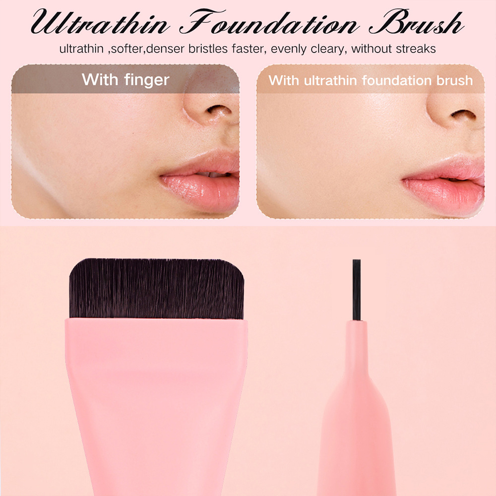 Cross-border one-line foundation brush with cherry print glue handle, seamless concealer, beginner's ultra-thin face mask brush without powder Application Scenario