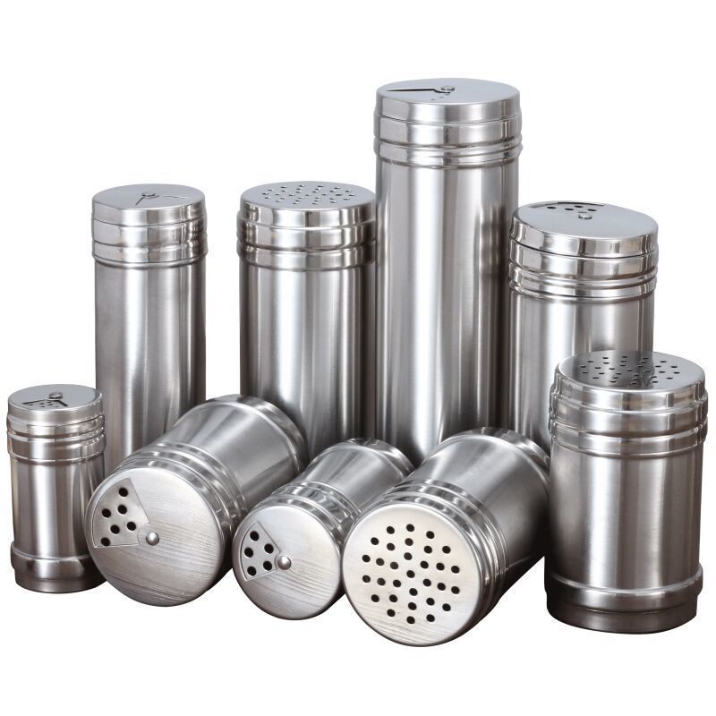 研磨器/厨房用具/陶瓷调料罐/调料盒/盐瓶塑料白底实物图