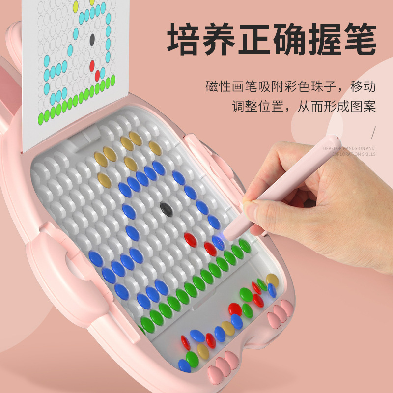 Cross-border best-selling cute rabbit magnetic pen drawing board, magnetic pen control, baby enlightenment, children's educational toy wholesale details Picture