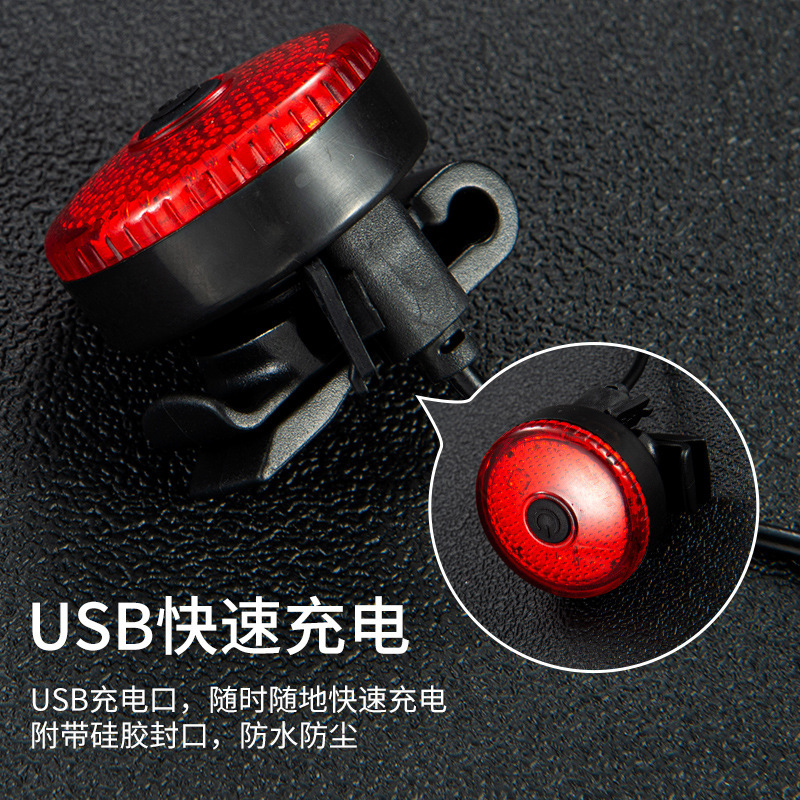 Mini taillights for night cycling, USB charging, night warning lights, mountain bike flashing lights, outdoor cycling equipment Application Scenario