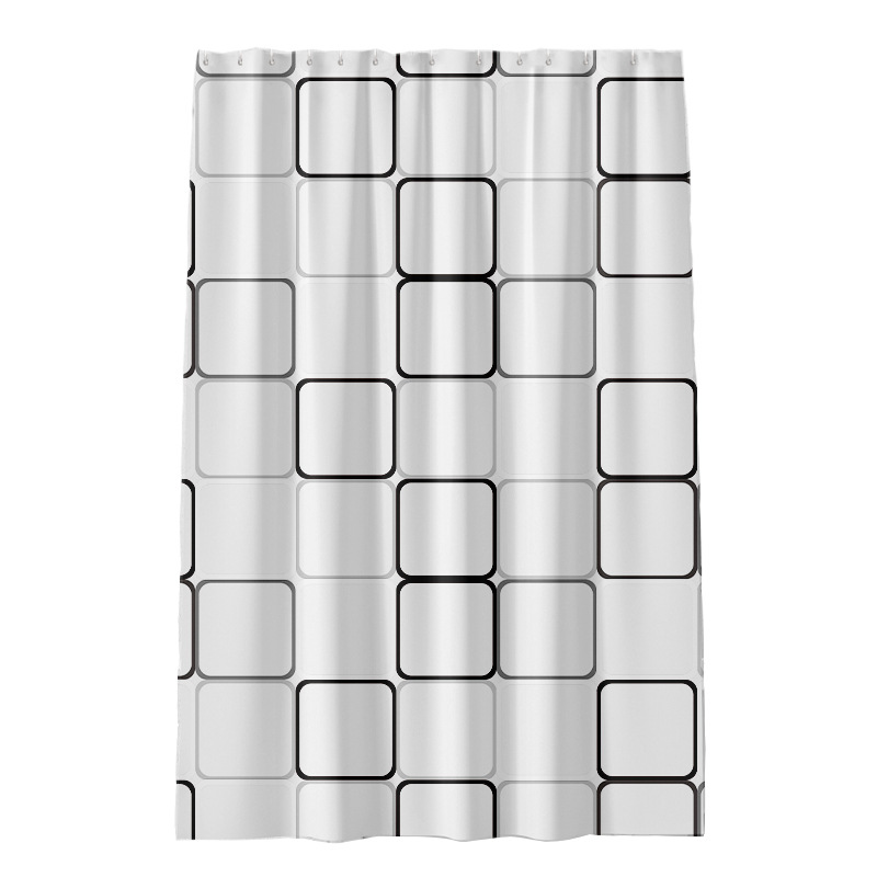 浴帘/浴帘隔断帘/气泡膜/洗手间防水布/跨境白底实物图