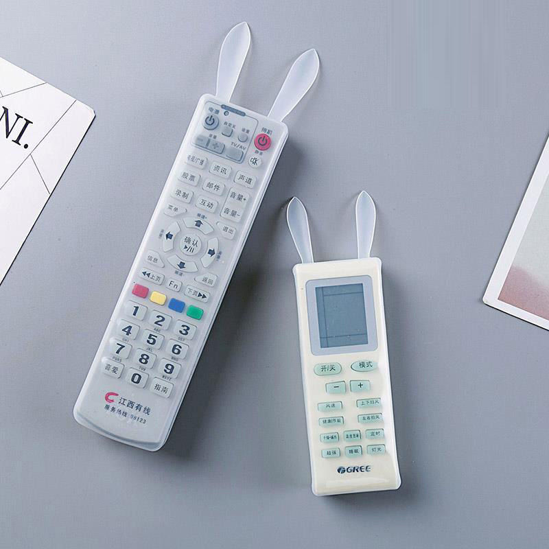 Rabbit transparent silicone remote control case, air conditioner and TV remote control case, dust cover, remote control case details Picture
