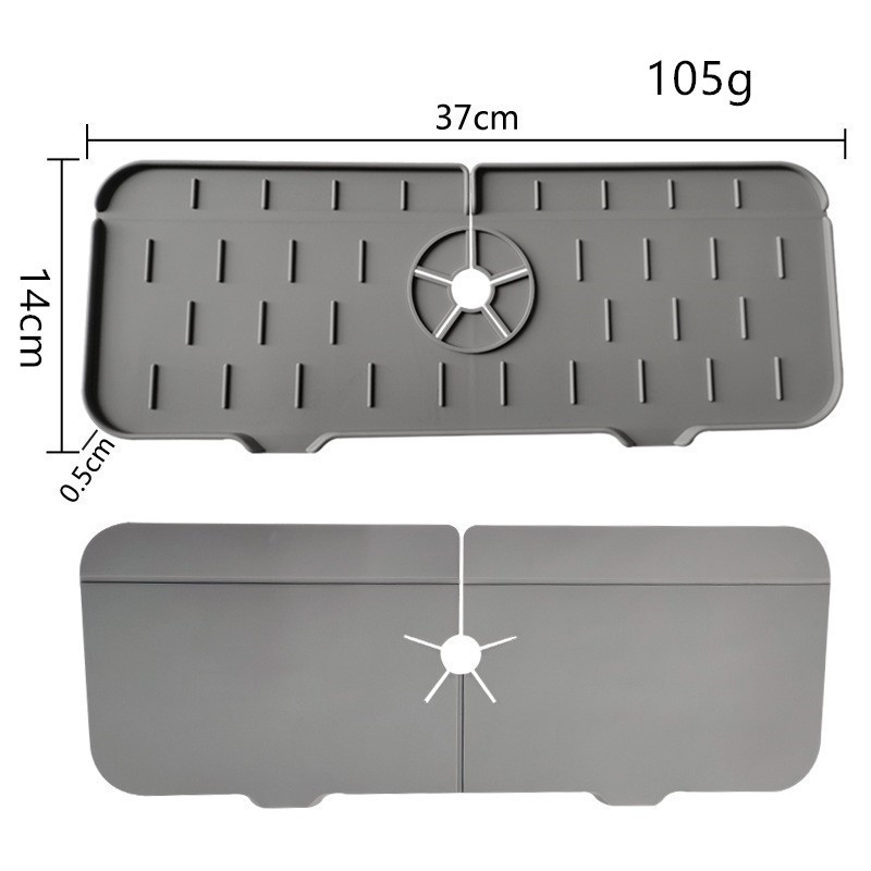 Factory direct sales of food-grade silicone water pads, kitchen and bathroom sink faucet splash-proof sink pads, foldable