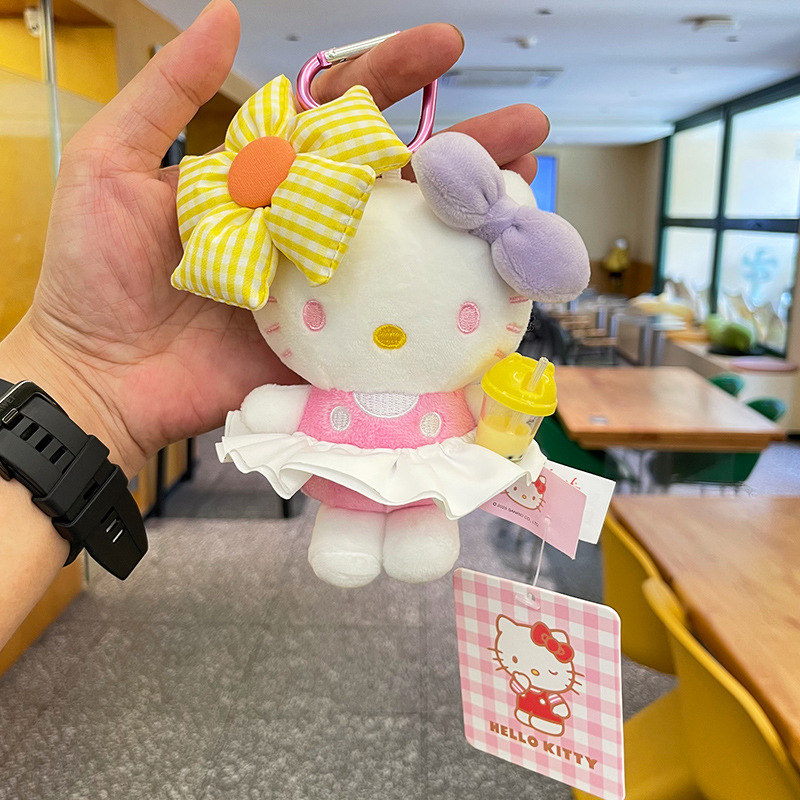 包包挂件毛绒公仔kitty可爱凯蒂猫正版kt猫玩偶hellokitty小挂件细节图