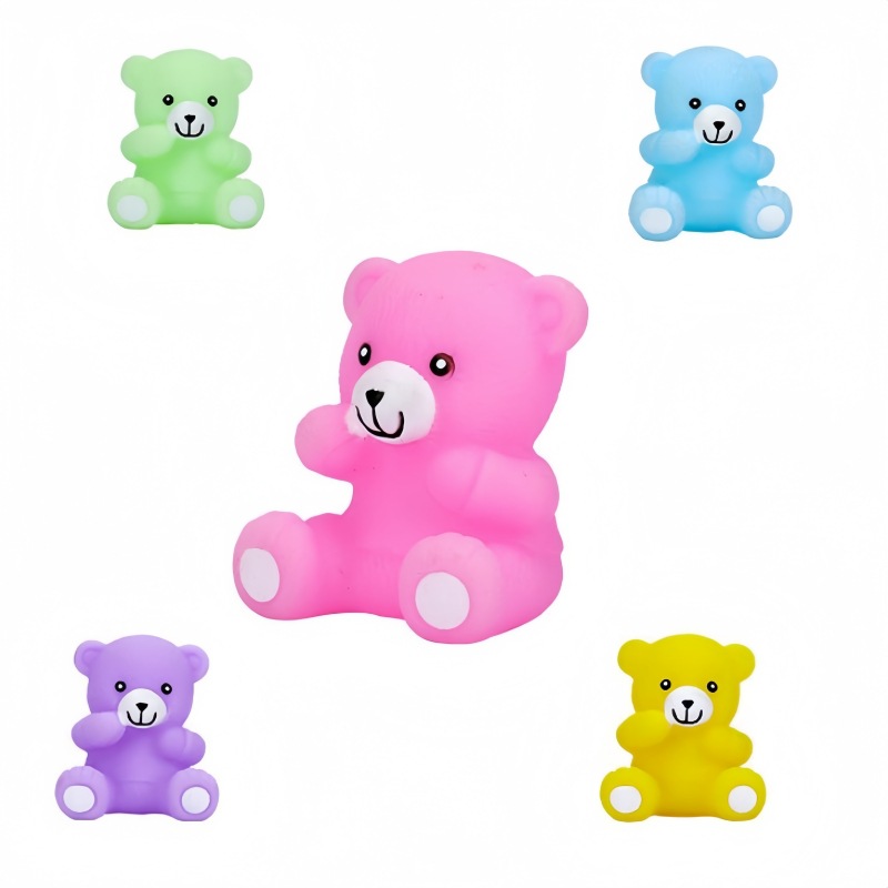 解压玩具可爱小熊捏捏乐新奇特玩具pvc可食用材质认知解压神器白底实物图