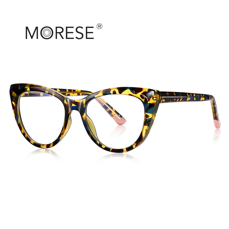 Amazon's new anti-blue light glasses 2149 are selling well in Brazil. Cross-border cat-eye flat glasses, personalized and versatile frames for women Specification image