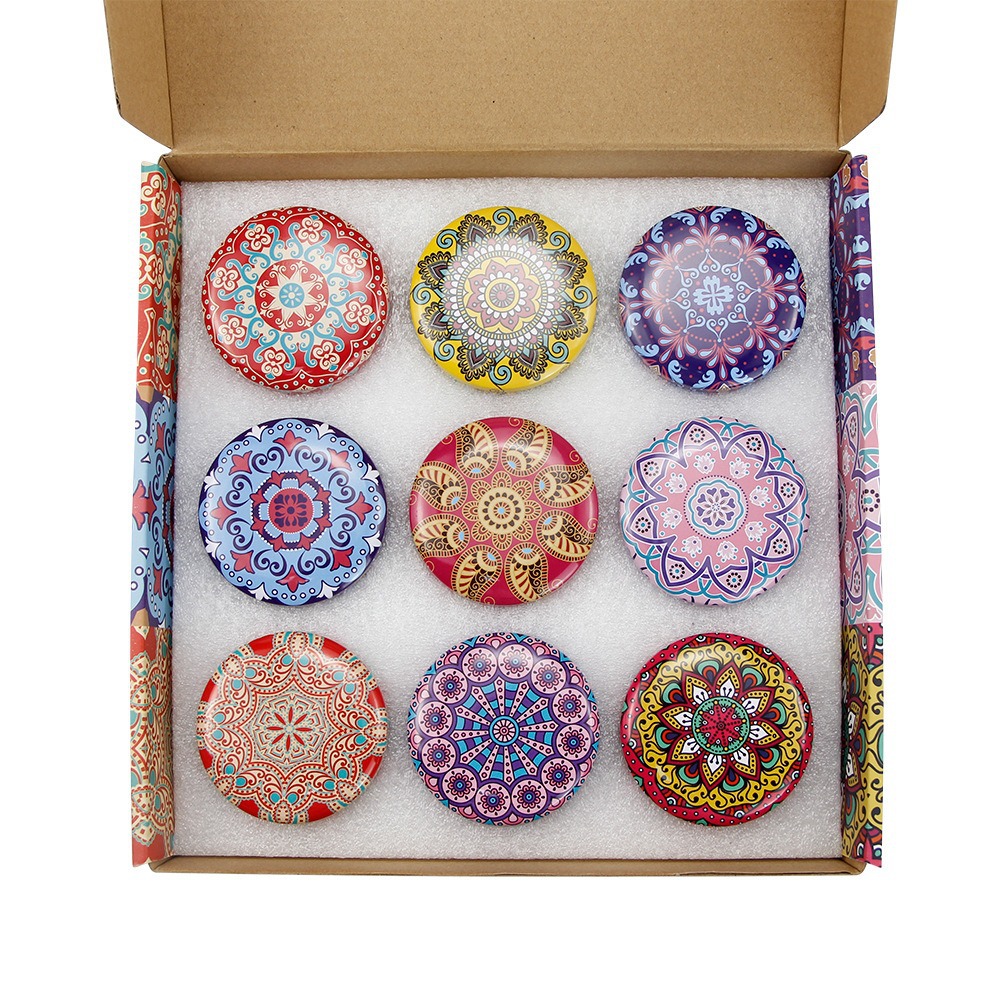 Colorful mandala pattern scented candle gift box, multiple tin cans, Valentine's Day soap flower, Teachers' Day single bouquet soap flower, Mother's Day flower gift set Item Picture