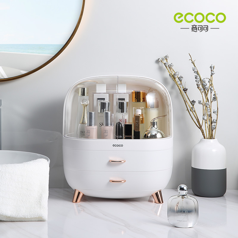 Customized cosmetics storage box, large-capacity desktop, lipstick, home dust-proof drawer, dressing table, organizing and storage rack Specification image