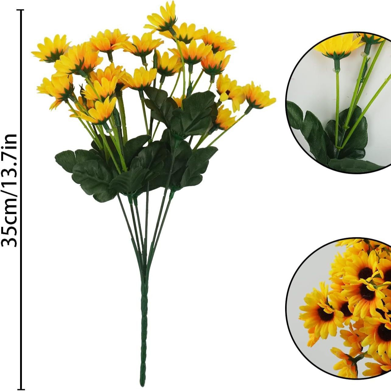 Cross-border artificial sunflowers, sunflower artificial flowers, small sun home, hotel, wedding decoration artificial flowers and artificial flowers wholesale - 2