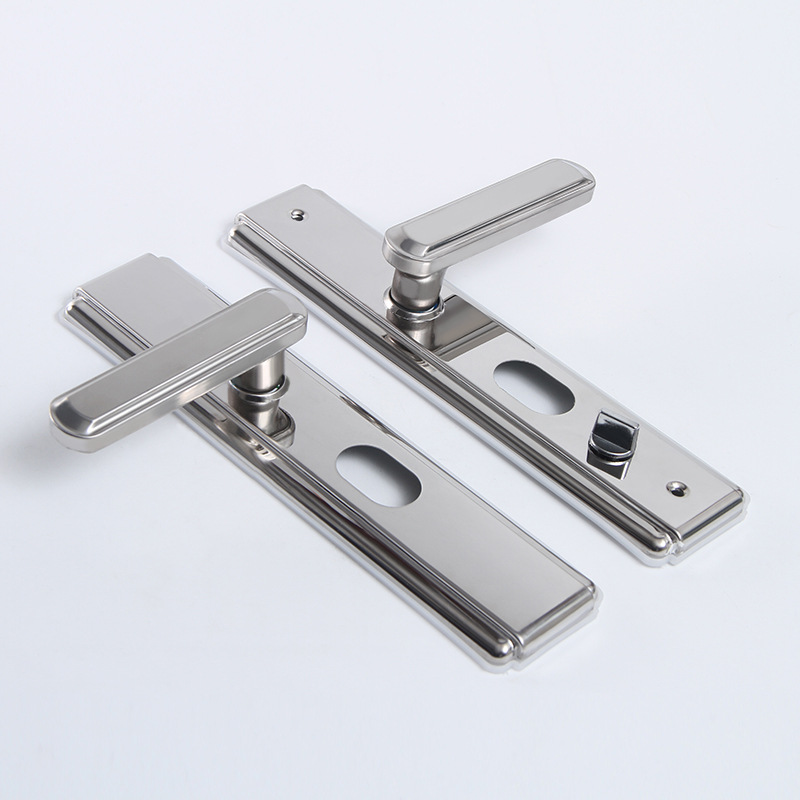 Multi-functional door lock, stainless steel bright surface handle, multi-functional anti-theft door, no left or right hardware door handle