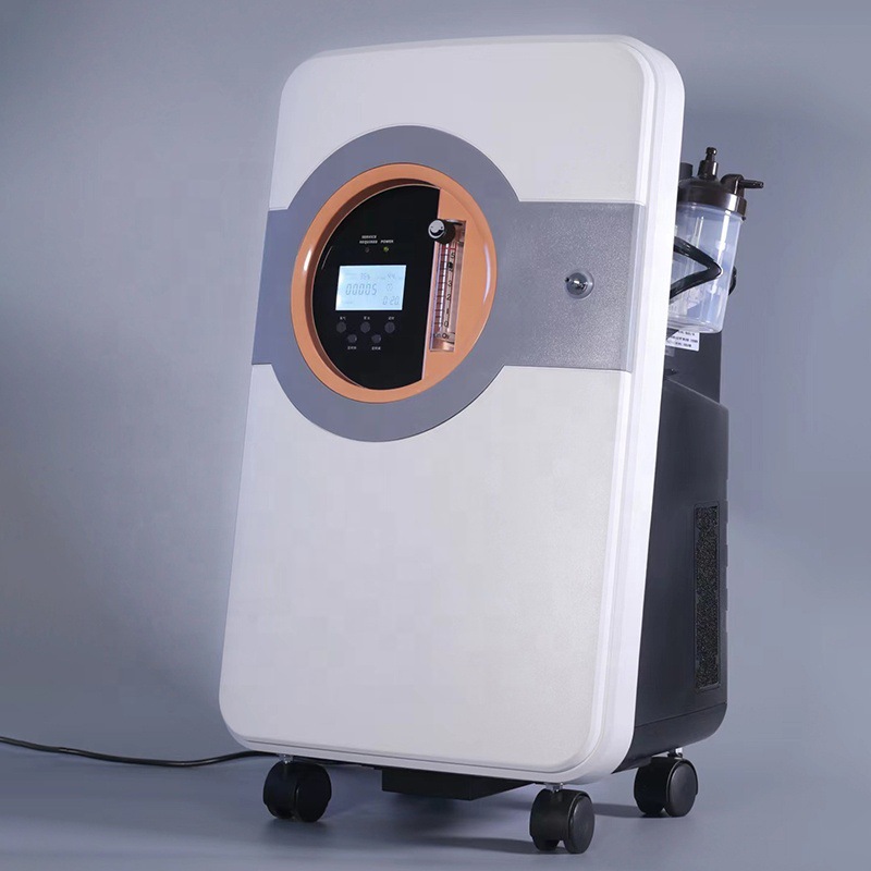 Cross-border exclusive 5L household portable small oxygen generator for the elderly, hand-pushed oxygen concentrator