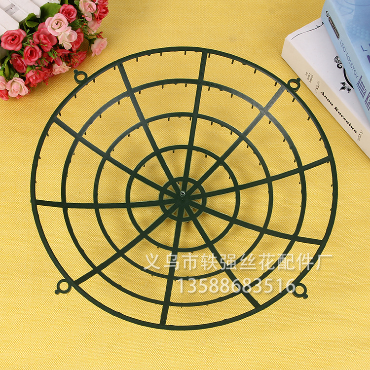 塑料花圈架子大圆网子电子花圈用清明花用小花圈架子批发低价直销产品图