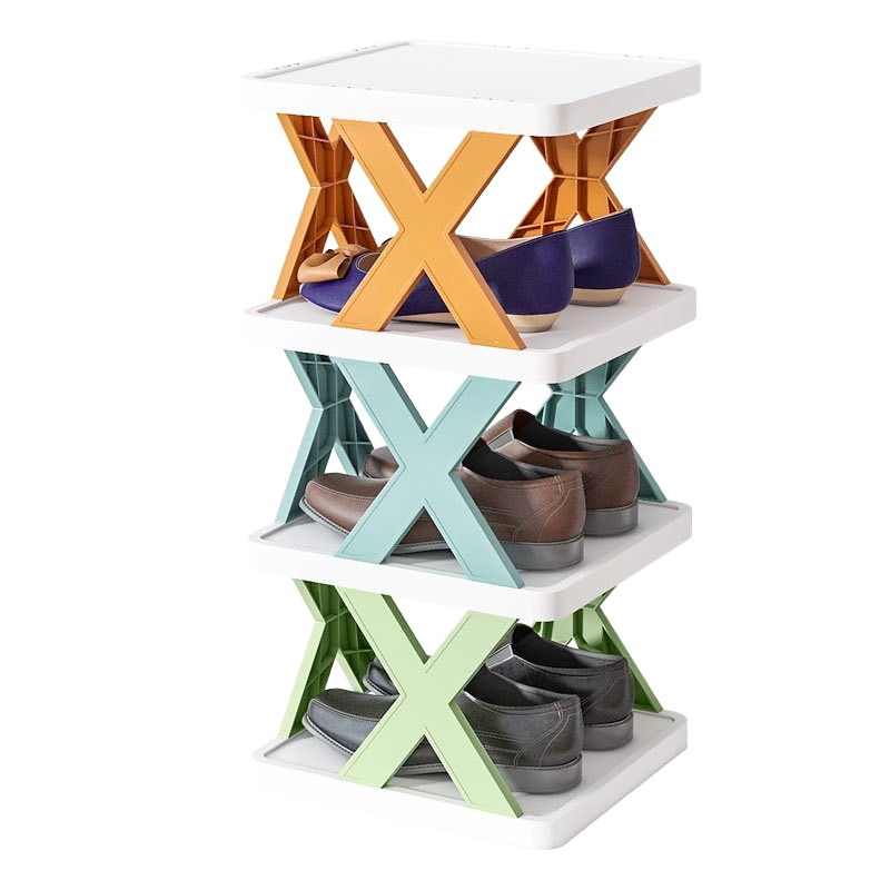Multi-layer creative shoe racks, household small shoe cabinets, economic dormitory entrance shoe racks, no installation required, simple folding shoe cabinets wholesale Item Picture