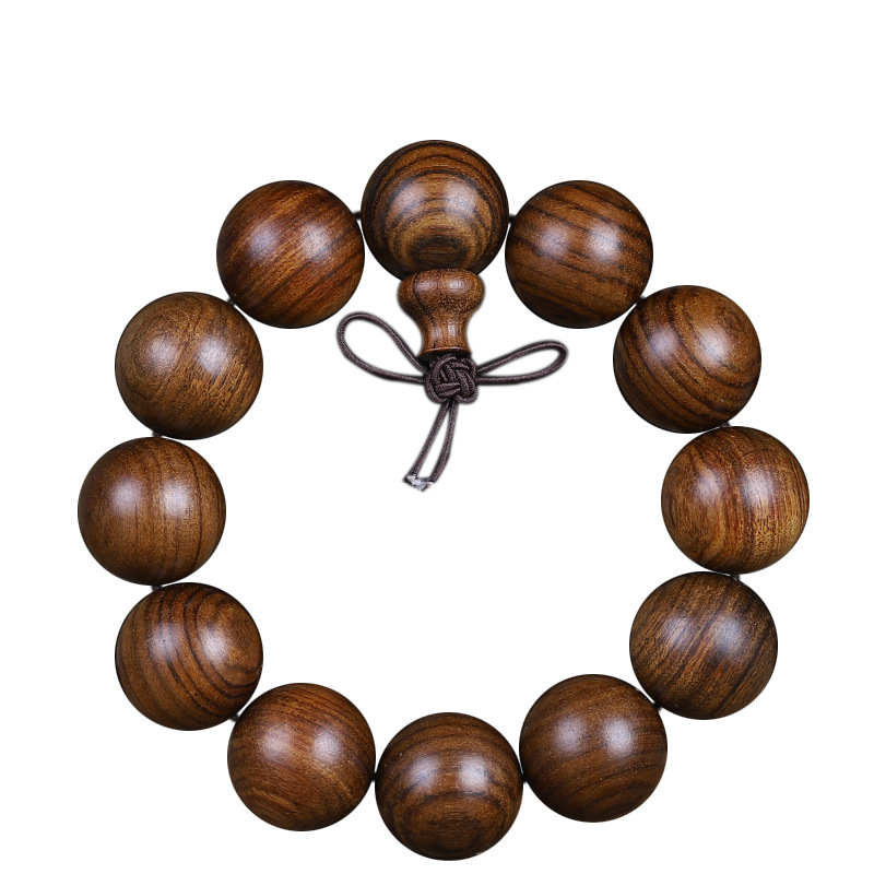 Black rosewood Bracelet 2.0 Men's and women's bracelets, cultural play Buddhist prayer beads, prayer beads, rosewood popular jewelry, wooden ornaments Item Picture