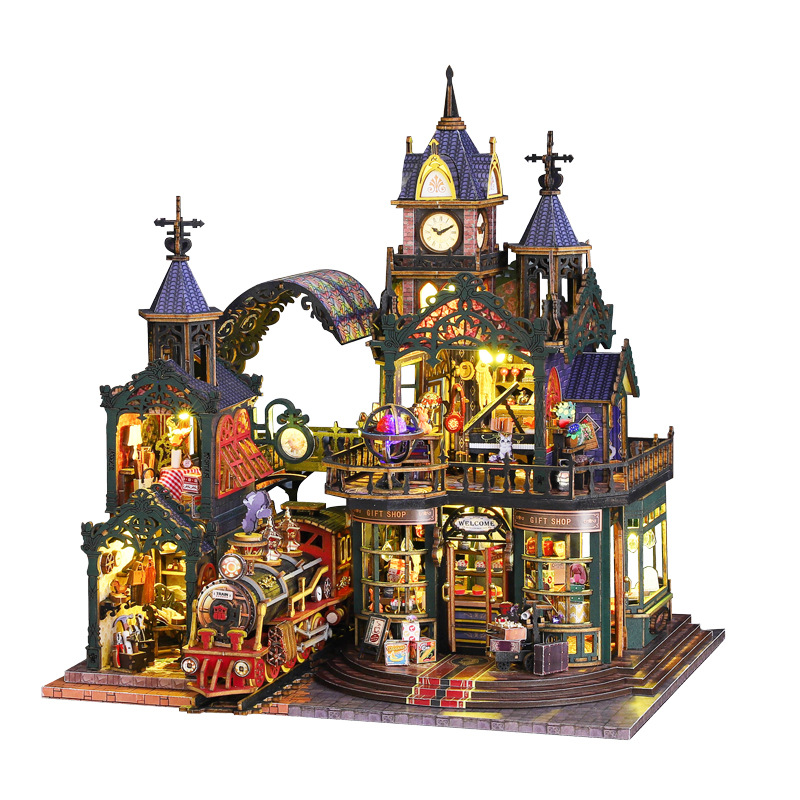 Jiate diy House Trajectory Youcheng Cross-border E-commerce Toy Model Manual Assembly DIY House DIY Bookstand Item Picture