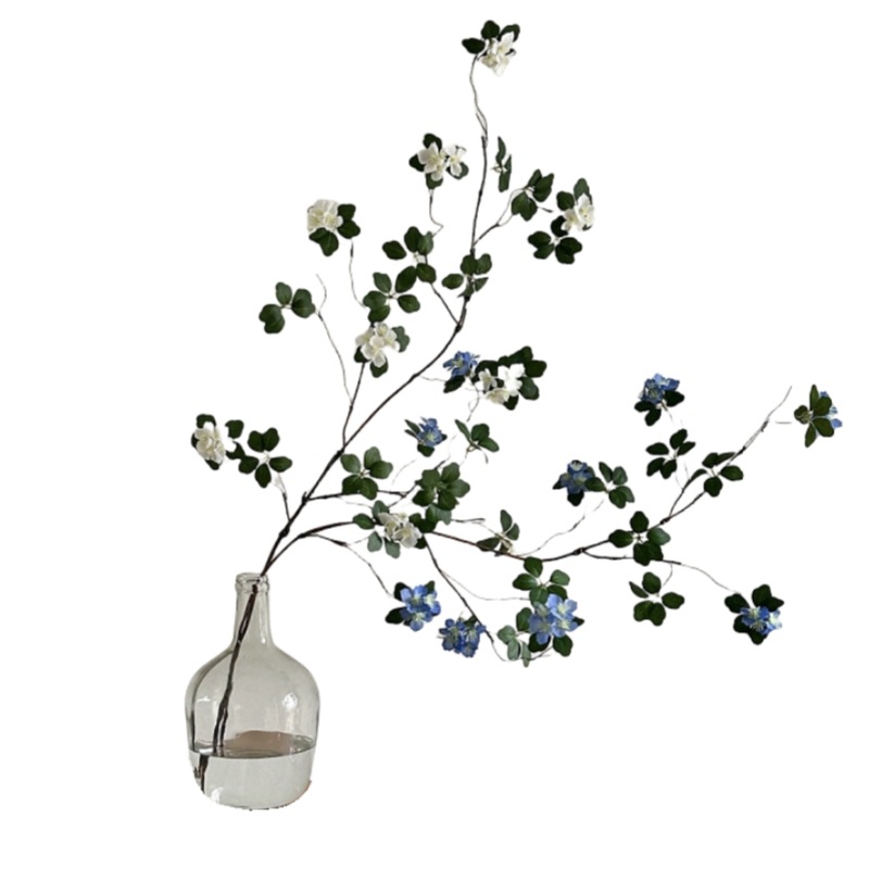 白桦树树叶/春天花园/微缩树桩古树/绿植仿真树/白桦树叶子白底实物图