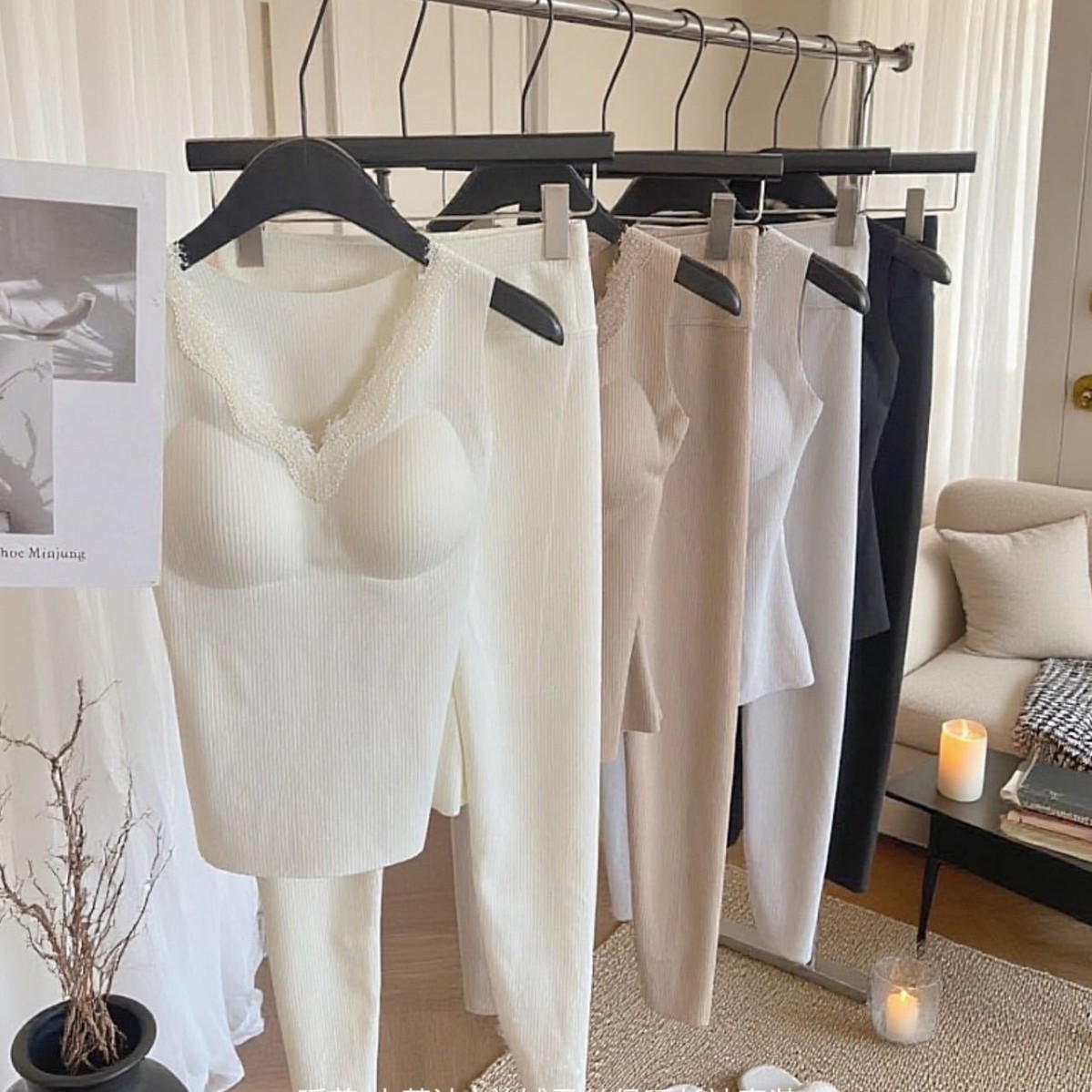 羊绒蚕丝保暖背心内衣女加厚加绒秋衣秋裤百搭打底保暖内衣套装女