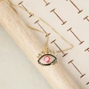 Wholesale of cross-border best-selling oil-dripping copper zircon pendants, palm eyes, blue eyes jewelry accessories, pendants and necklaces details Picture