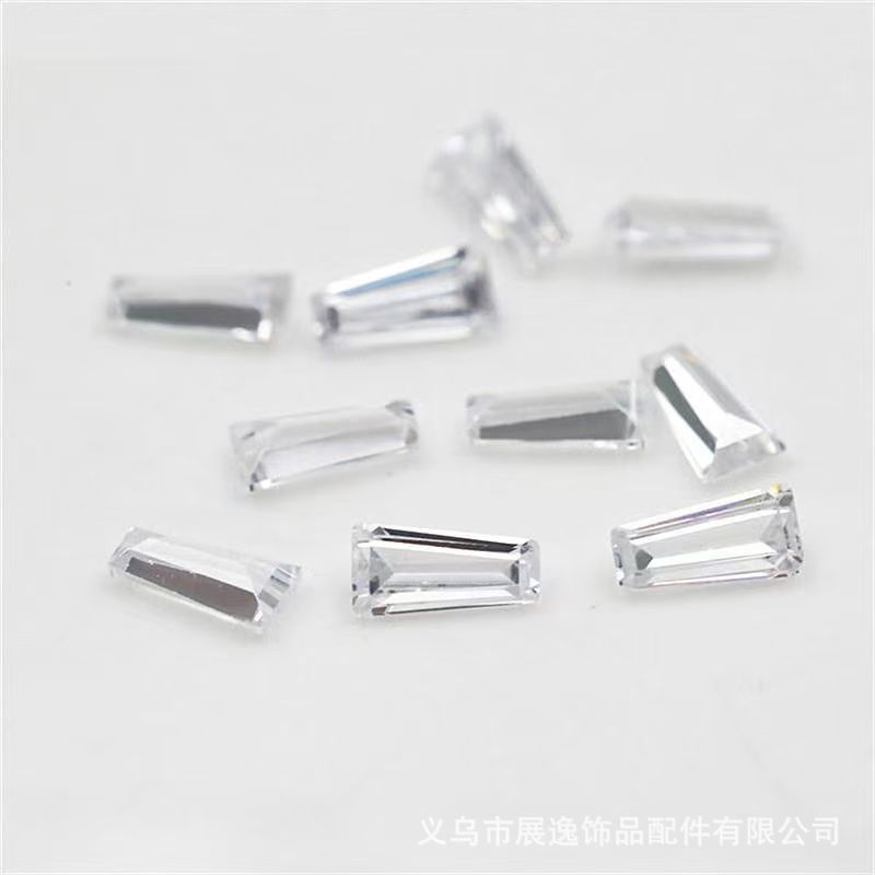 网红爆款高品质梯形锆石多规格源头厂家直供现货批发diy服装首饰