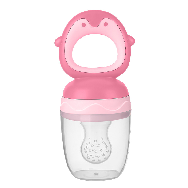 Baby Bite Bite Joy Fruit And Vegetable Joy Children's Silicone Pacifier Penguin-Shaped Baby Fruit Complementary Food Bag Factory Direct Sales Item Picture