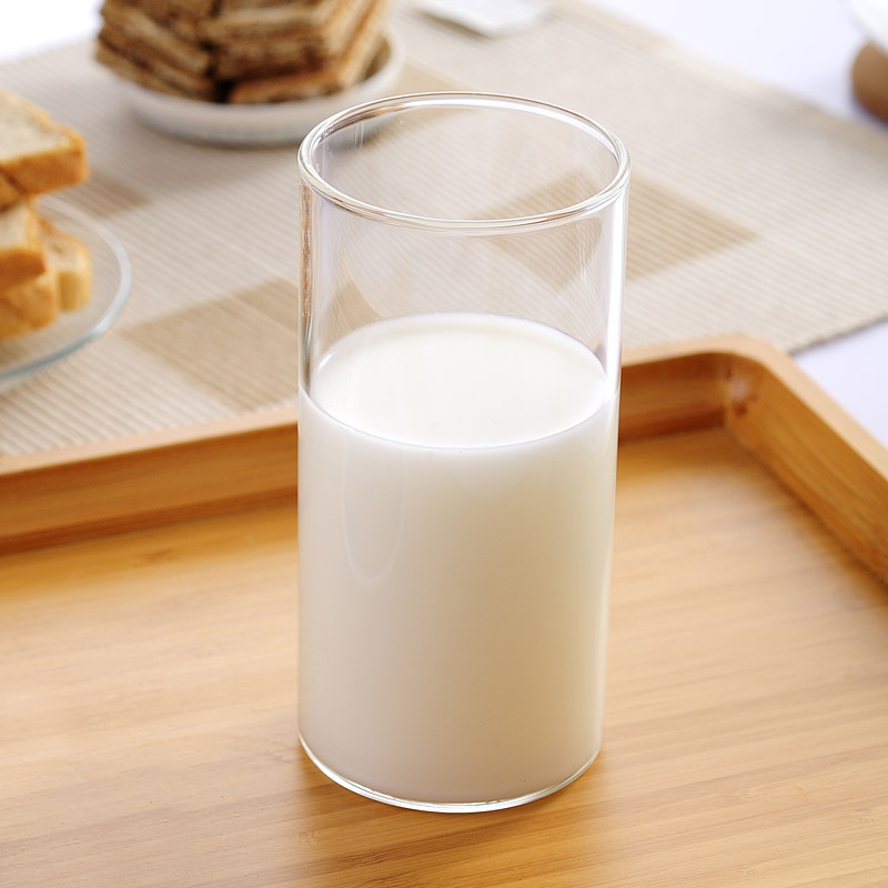 Wholesale high borosilicate glass simple cups, tea cups, transparent creative milk cups, straight cups, tea brewing cups, candlesticks Specification image