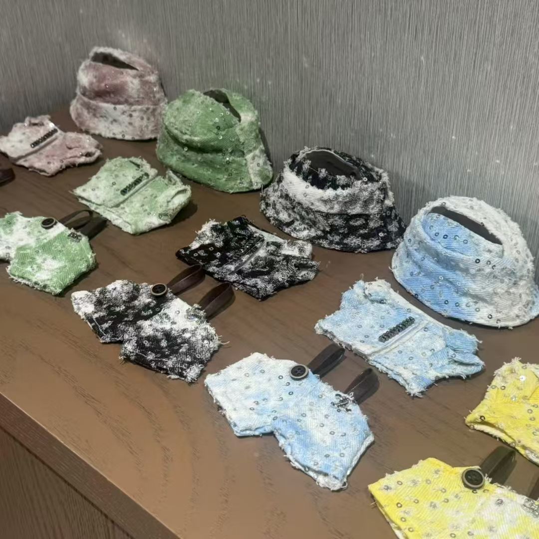 娃衣坐坐派对娃衣亮片破洞牛仔裤外套一二代盲盒用衬衫
