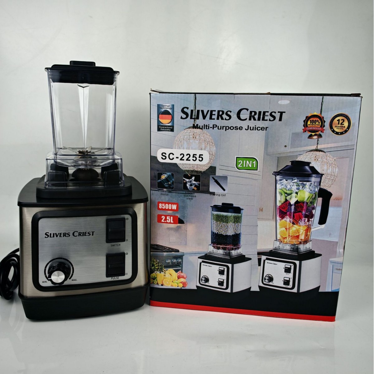 Cross-border export silent food processors, commercial double-cup high-power fruit and vegetable juicers, smoothie makers, household blenders Specification image