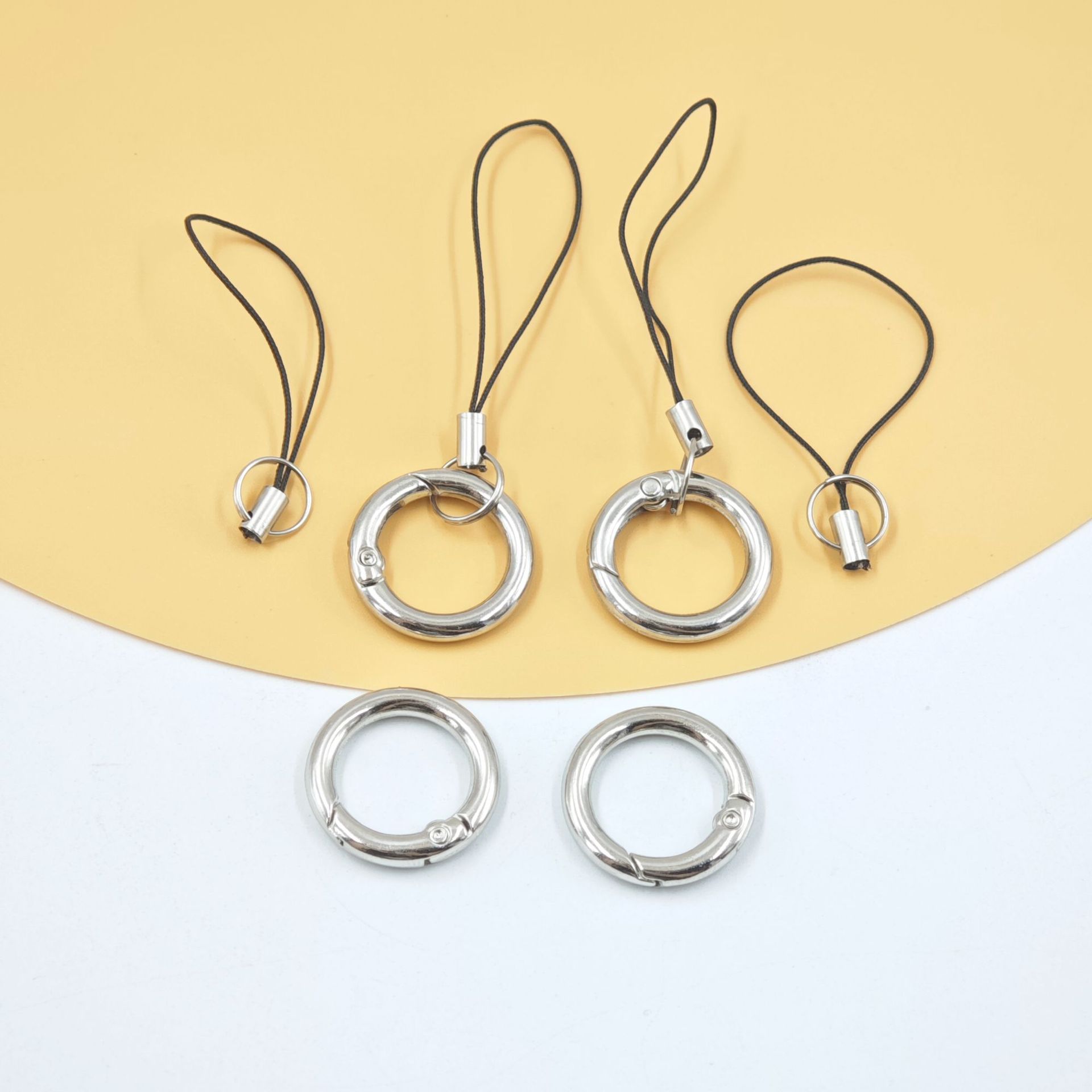 23mm roll-plated spring ring phone lanyard, adjustable, convenient, detachable, anti-loss, universal phone case lanyard details Picture