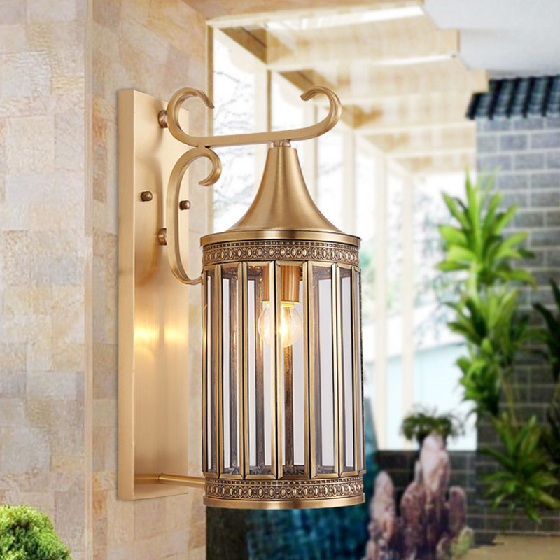 New Chinese-style all-copper outdoor wall lamps, waterproof garden lamps, exterior walls, balconies, corridors, bedrooms and living rooms, Chinese-style bedside lamps Application Scenario