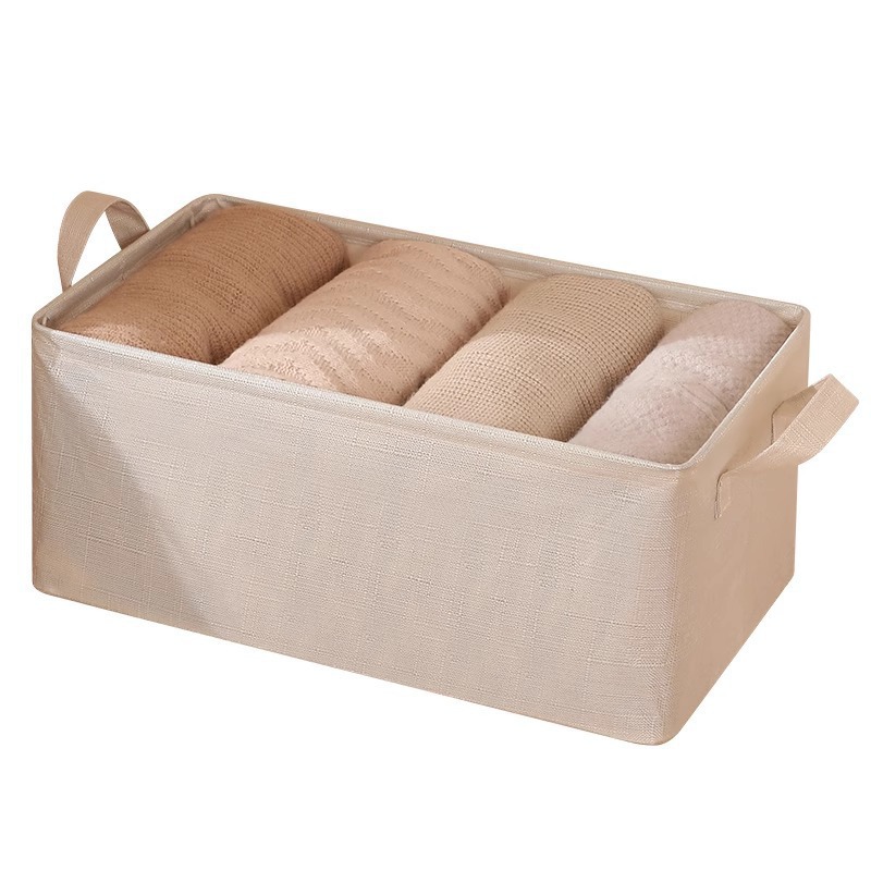 Special clothing storage box, Tianshan cotton and linen covered pants compartments box, underwear PP board clothing storage magic box basket Item Picture