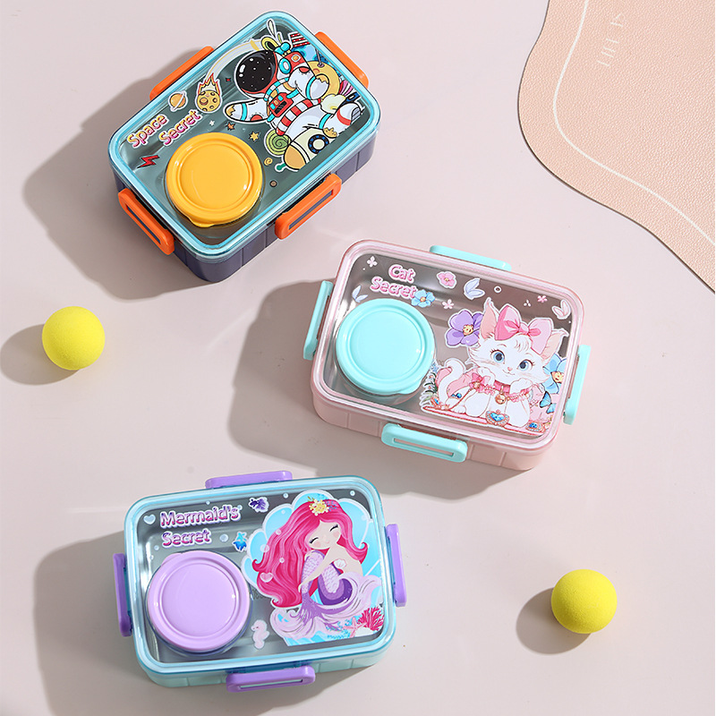 Source factory stainless steel lunch boxes for primary school students, children's food-grade lunch boxes, single-compartment fruit boxes, and food storage boxes details Picture