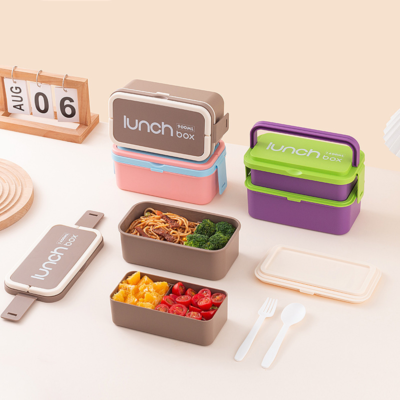 Amazon's large-capacity PP student separated lunch box, a portable lunch box for office workers to take away, and a microwave-heated lunch box for cross-border use Amazon's large-capacity PP student separated lunch box, a portable lunch box for office workers to take away, and a microwave-heated lunch box for cross-border use