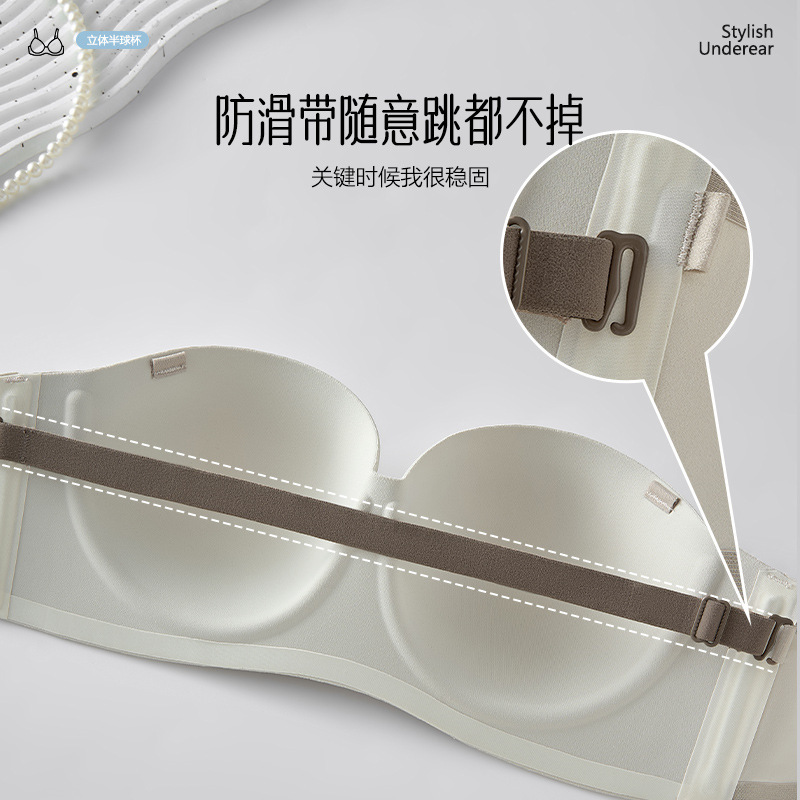 El tamaño original más grande lencería de moda tazas finas en vivo generación de cabello copa tridimensional 3D simple antideslizante sujetador comercio exterior transfronterizo Specification image