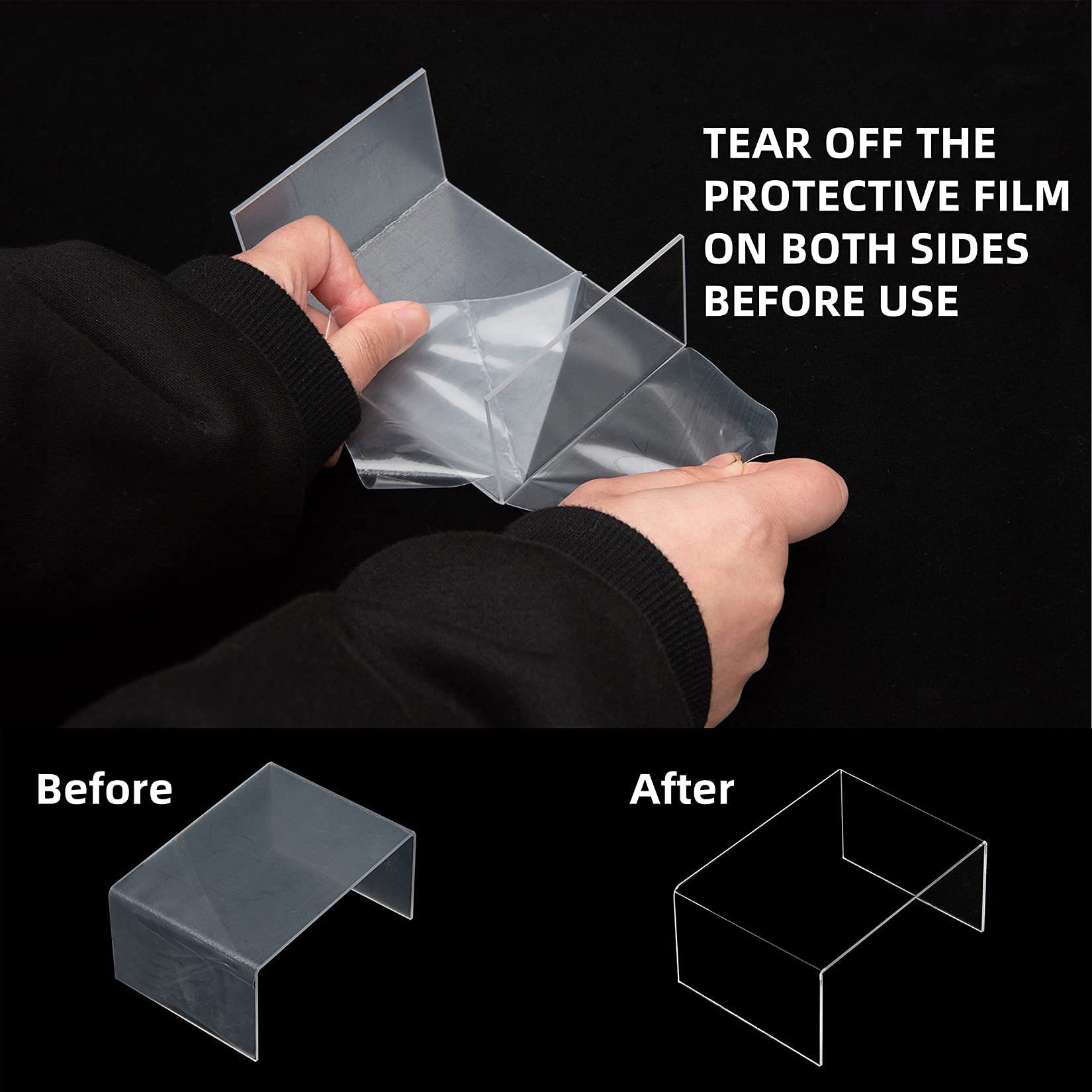 Acrylic U-shaped display stand, transparent shoe bracket, storage rack, hot-bent cosmetics and jewelry display stand, display table, beauty accessories, desktop display base, shoe store goods display bracket, jewelry display item storage and display support details Picture