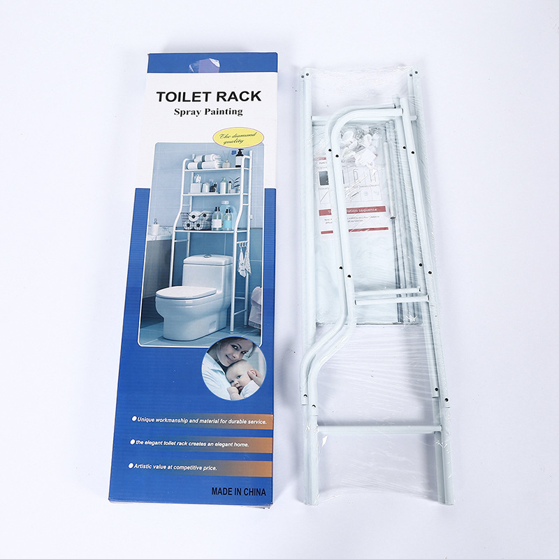 Customized bathroom floor shelves, washing machine washbasin storage racks, toilet washroom no need for drilling Application Scenario