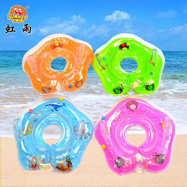 幼儿游泳水上玩具颈圈儿童水游泳上卡通游泳圈充气加厚脖圈