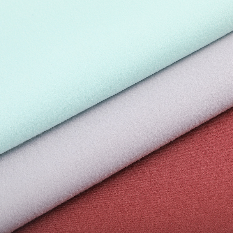 现货310g锦纶双面高弹三明治抓毛布 秋冬速干运动瑜伽面料细节图