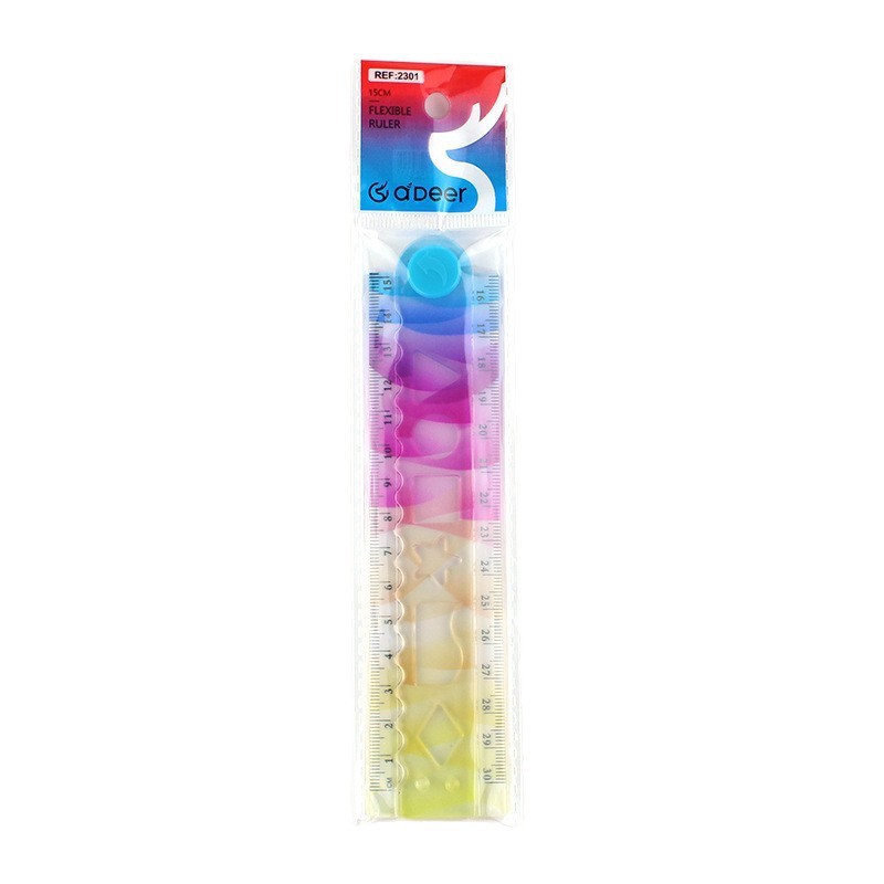 15cmPVC folding ruler with scale factory direct sales, wholesale for foreign trade export, office stationery, multi-functional graphic Item Picture