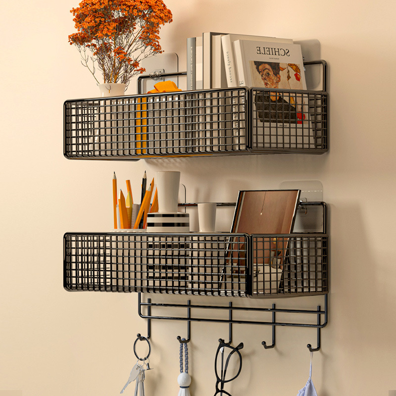 Dormitory hanging baskets, wall storage racks, student dormitories, female dormitory storage racks, bathroom storage racks, no need for drilling Specification image