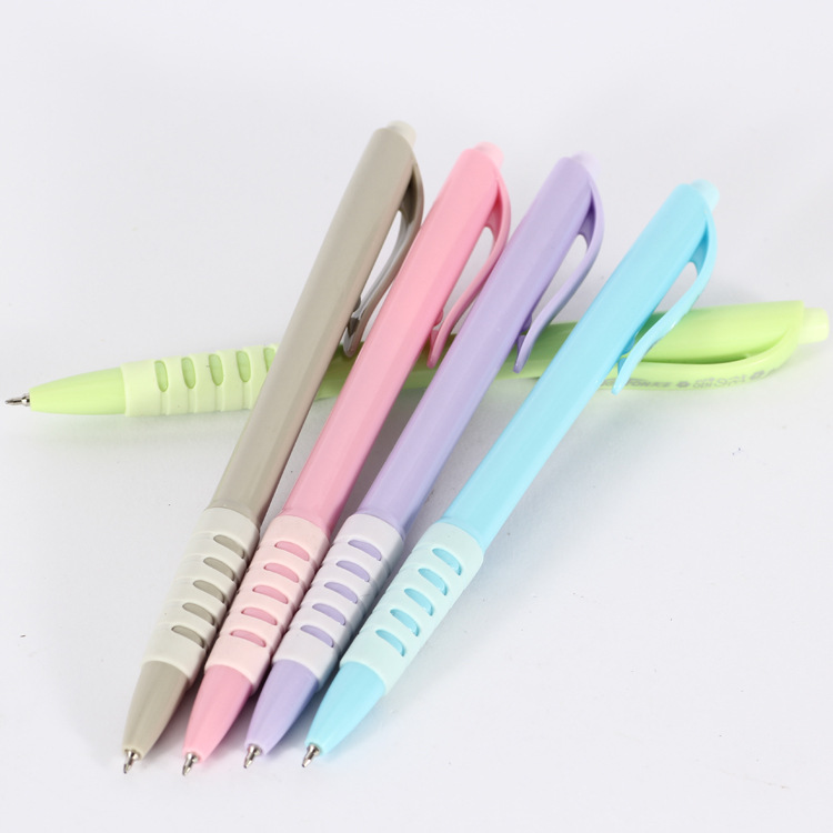 Flower Language Cartoon Ballpoint Pen Side Jump Simple 5772 Ballpoint pen Press plastic pen easy to write smoothly details Picture