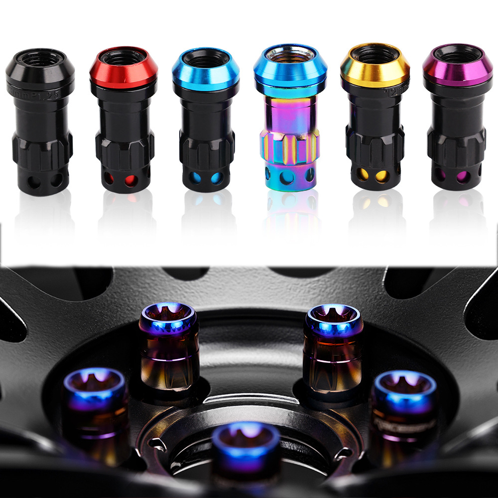 境外汽车 锻造钢轮毂螺丝R40型44mm轮胎防盗螺母通用轮胎螺母                            