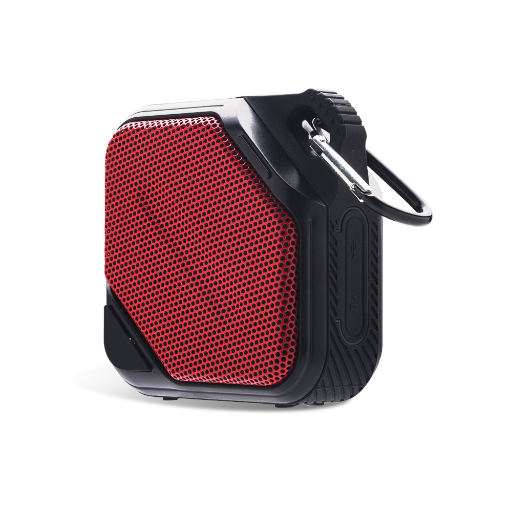 The wireless Bluetooth speaker with iron mesh is equipped with a waterproof small speaker, stereo, bass, and a small steel gun card Item Picture