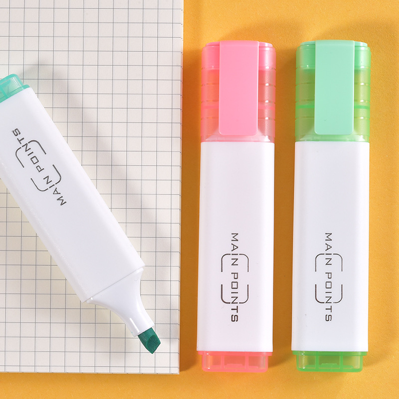 Manufacturer's genuine supply of flat highlighters with bright colors, slanted highlighters 006, Weiya Hui Highlighters wholesale full figure